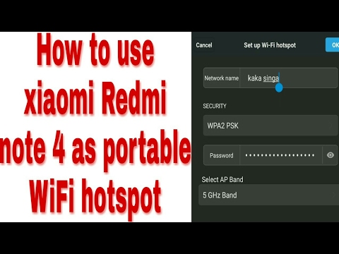 How to use Xiaomi Redmi Note 4 as wifi hotspot
