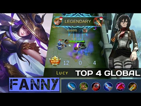 FANNY TOP 4 GLOBAL Perfect Gameplay | SKYLARK SKIN | BY L u c y - Mobile Legends