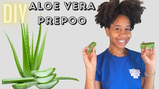 VLOGMAS 2022 DAY 2: Aloe Vera Prepoo for Fast Natural Hair Growth | Gabrielle Ishell