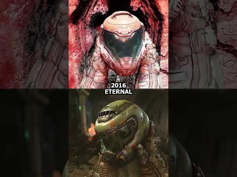 Doomguy's helmet in Doom 2016 vs Eternal #doom #doometernal #doomslayer