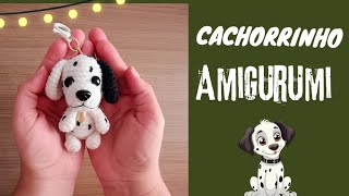 CACHORRINHO amigurumi chaveiro de crochê (passo a passo) | DÁLMATA