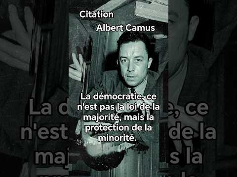 La démocratie, ce n'est pas la loi de la ... / Albert Camus #citation#philosophie #democratie