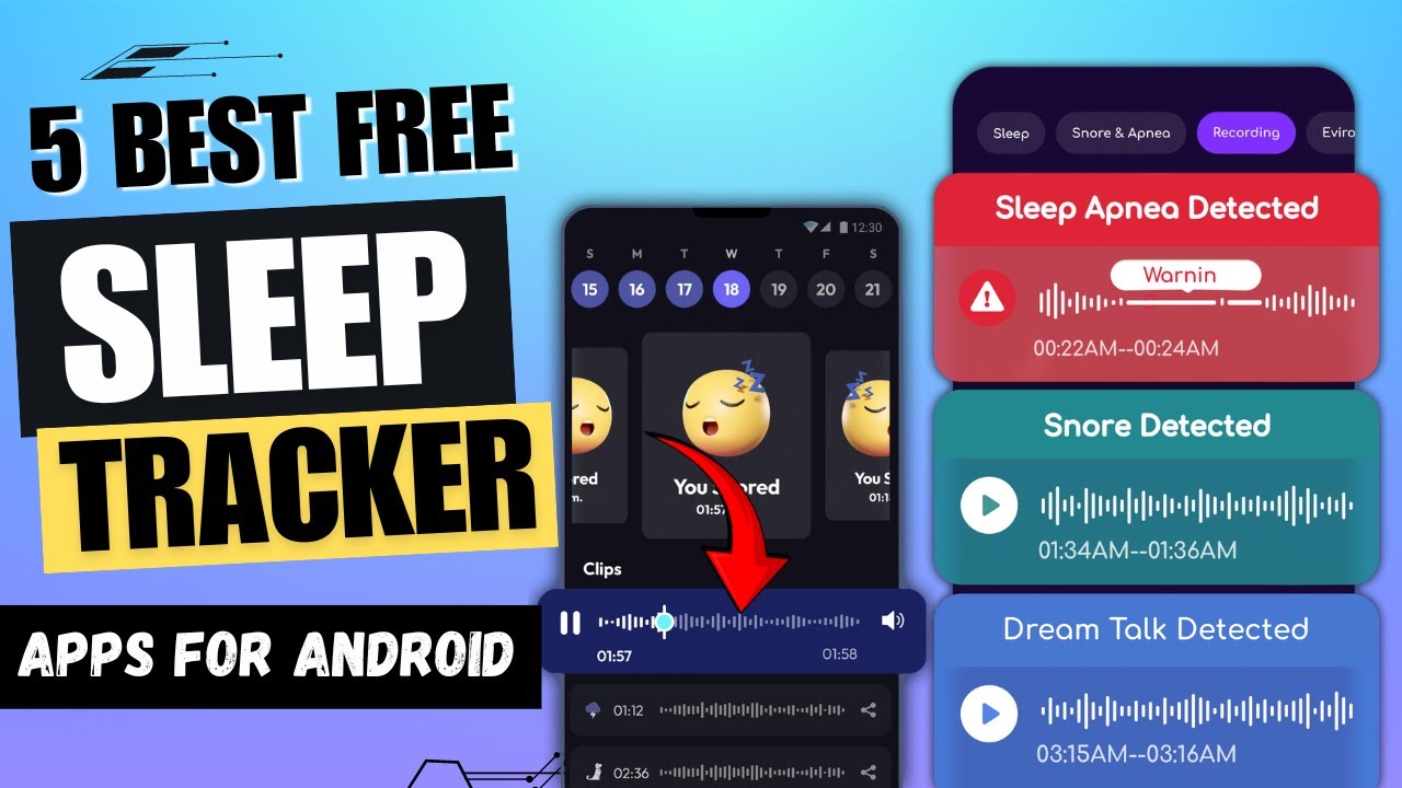 5 Best Free Sleep Tracker Apps For Android 😴 ✅ | Record Sound | Without Watch