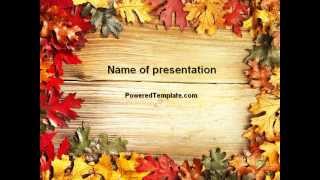 Autumn Leaves Frame PowerPoint Template by PoweredTemplate.com