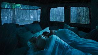 Deep Sleep in Minutes | Rain and Thunder Sounds on Car Window for Stress Relief