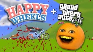 Annoying Orange plays GTA Happy Wheels!!!