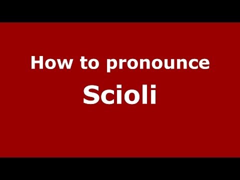 How to pronounce Scioli