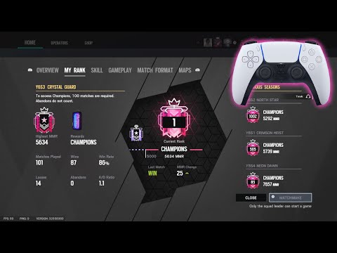 #1 PS5 CHAMPION IN OPERATION CRYSTAL GUARD - Rainbow Six Siege Console Gameplay