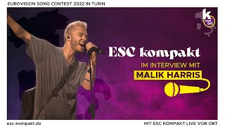 Interview Malik Harris nach der zweiten Probe | Deutschland ESC 2022 Turin Rockstars