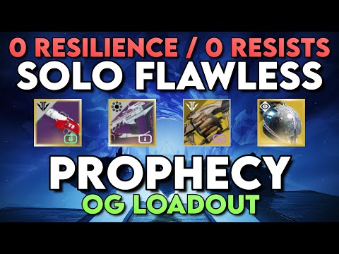 Solo Flawless Prophecy with 0 Resilience/Resists (Void Titan, OG Loadout)