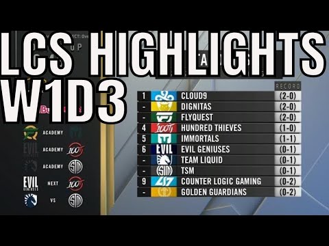 LCS Highlights ALL GAMES Week 1 Day 3 Spring 2020 TL vs TSM, EG vs 100