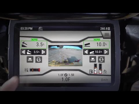 Cat® Next Gen Dozer Monitor: Slope Assist Increment Decrement Select