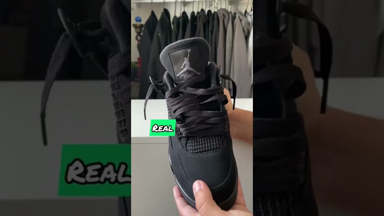 Watch Fake Vs Real Jordan 4 Blackcat Now Fake Vs Real Jordan 4 Blackcat