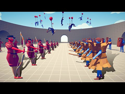 Do you like to FLY? 10x Balloon Archer vs 10x Melee Units | TABS BOX