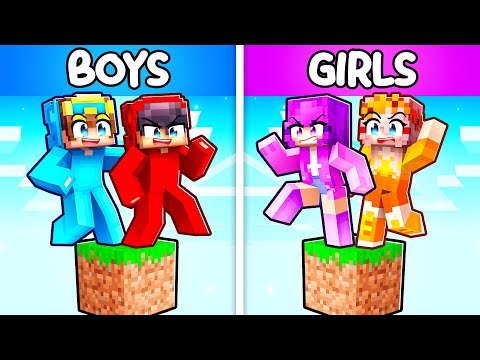 One BOYS Block vs One GIRLS Block in Minecraft!
