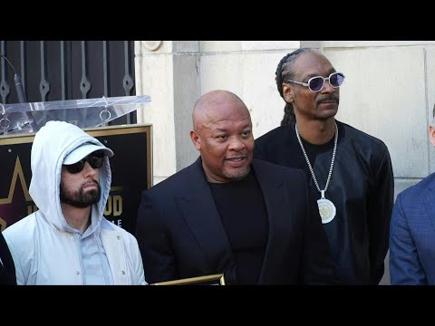 Video Thumbnail: Dr. Dre gets his Hollywood star alongside collaborators Snoop Dogg, Eminem and 50 Cent | AFP