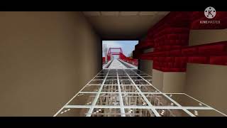 マイクラ鉄骨丸出しの橋を渡る動画（シリンダーブリッジBGM）