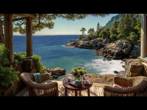 No Ads- Seaside Awakening 🌊🌞 | Morning Birds & Gentle Ocean Sounds for Meditation & Sleep