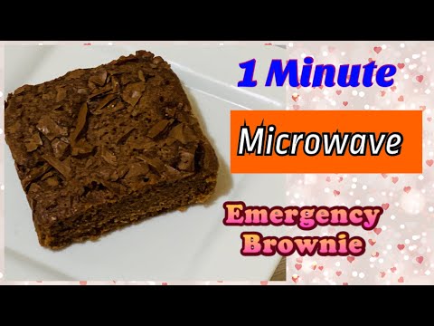 1 minute MICROWAVE BROWNIE/‍ විනාඩියකින් බ්‍රව්නීස් හදමු
