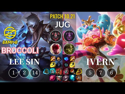 OZ BroCColi Lee Sin vs Ivern Jungle - KR Patch 10.21