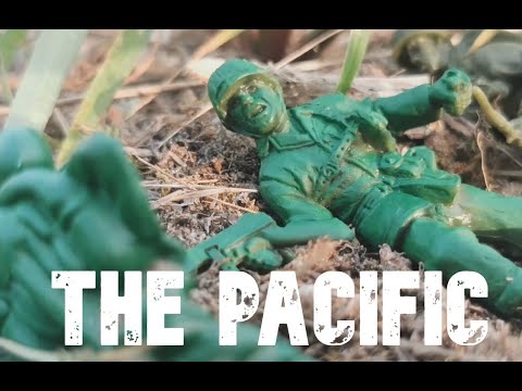 The pacific theater WW2 army men stop motion