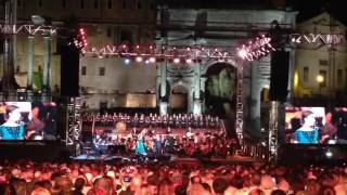 ANDREA BOCELLI &amp; CARLY PAOLI&quot;I&#39;TE VURRIA VASÀ&quot; #MUSIC FOR MERCY# ROMAN FORUM ROME 2016
