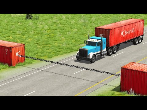 Cars vs Giant Chain Bulge #1 – BeamNG Drive