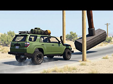 Cars vs Giant Hammer #1 - BeamNG.drive Fails & Crashes 2026!