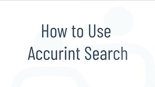 How to Use Accurint Search