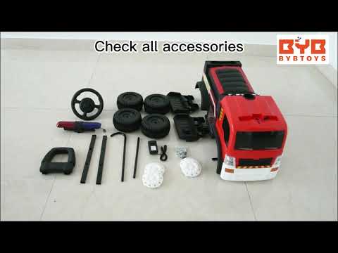 Electric Kids Ride On Car Fire Truck Assembly tutorial video