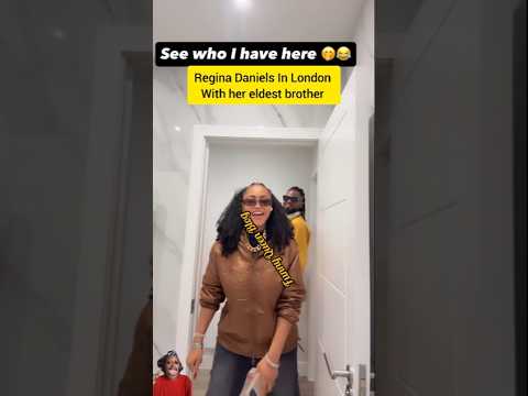 Regina Daniels and her eldest brother in London,Who said she can't afford a luxury lifestyle again?
