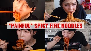 Download lagu *PAINFUL* Before & After Spicy Ghost Fire 🔥 Noodles Challenge Mukbang Eating Compilation Reactions mp3