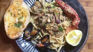 Watch How I Made Creamy Seafood Pasta For 3