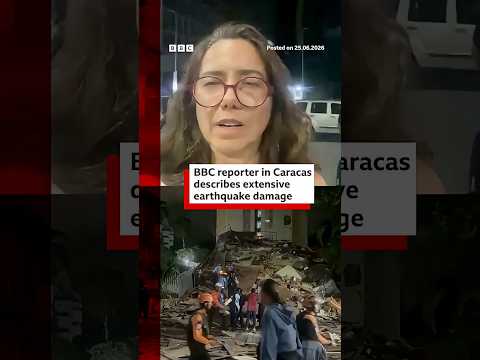 BBC reporter describes extensive damage after Venezuela earthquakes. #BBCNews