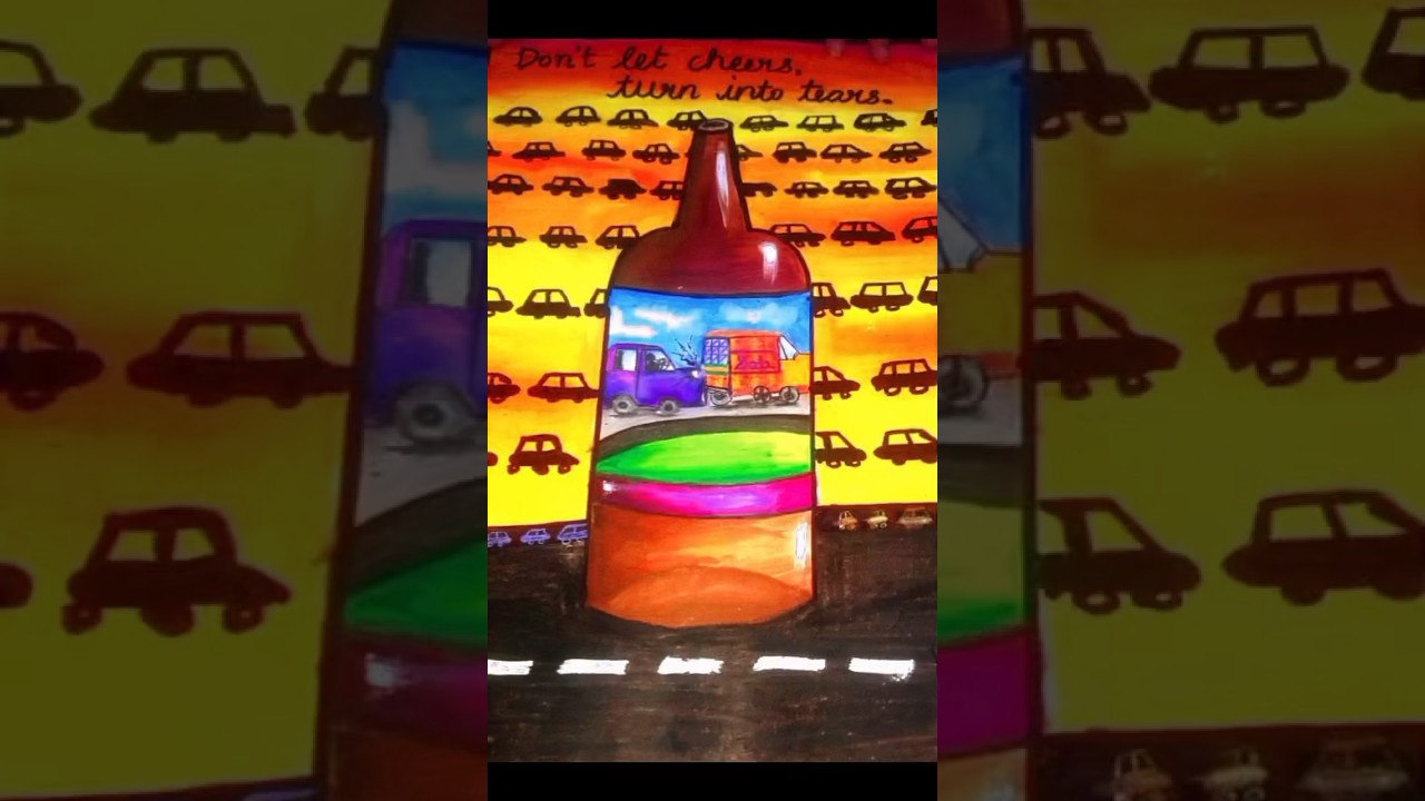 Poster on Don't drink and drive #drink #nodrinking #driving #dontdrinkanddrive #poster #roadsafety