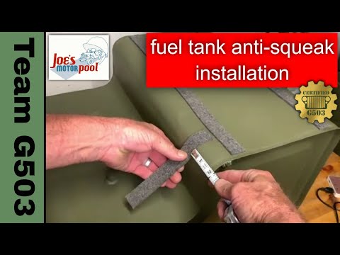 G503 Fuel Tank Installation (Part 1) Placement Of The Anti Squeak Kit And Fuel Gauge Sending Unit