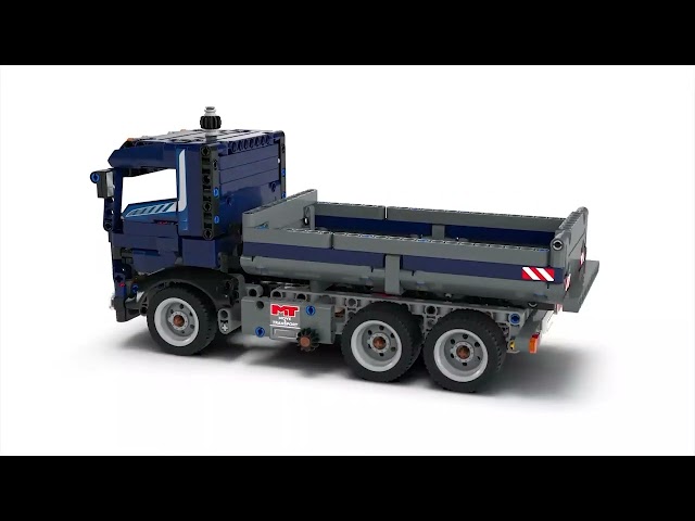 Vídeo relacionado con LEGO Technic Volquete Basculante, Vehículo de Obra y Construcción de Juguete, Camión Azul para Construir con Dirección y Caja Móvil, Regalo de Cumpleaños para Niños y Niñas de 9 Años o Más 42203