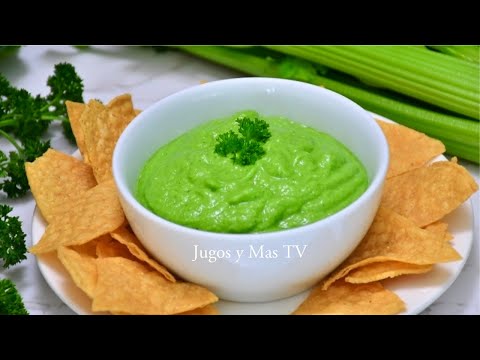 Aderezo de aguacate, apio, perejil y cilantro riquisimo y saludable -Jugos y Más TV