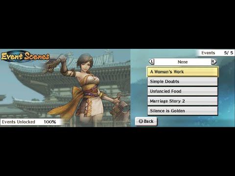 Samurai Warriors: Chronicles 3 - All Nene Teahouse Events