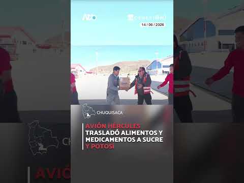 Avión Hércules trasladó medicamentos y alimentos a Sucre y Potosí