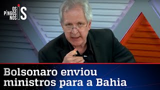 Augusto Nunes: Rui Costa critica quando Bolsonaro vai e quando Bolsonaro não vai à Bahia