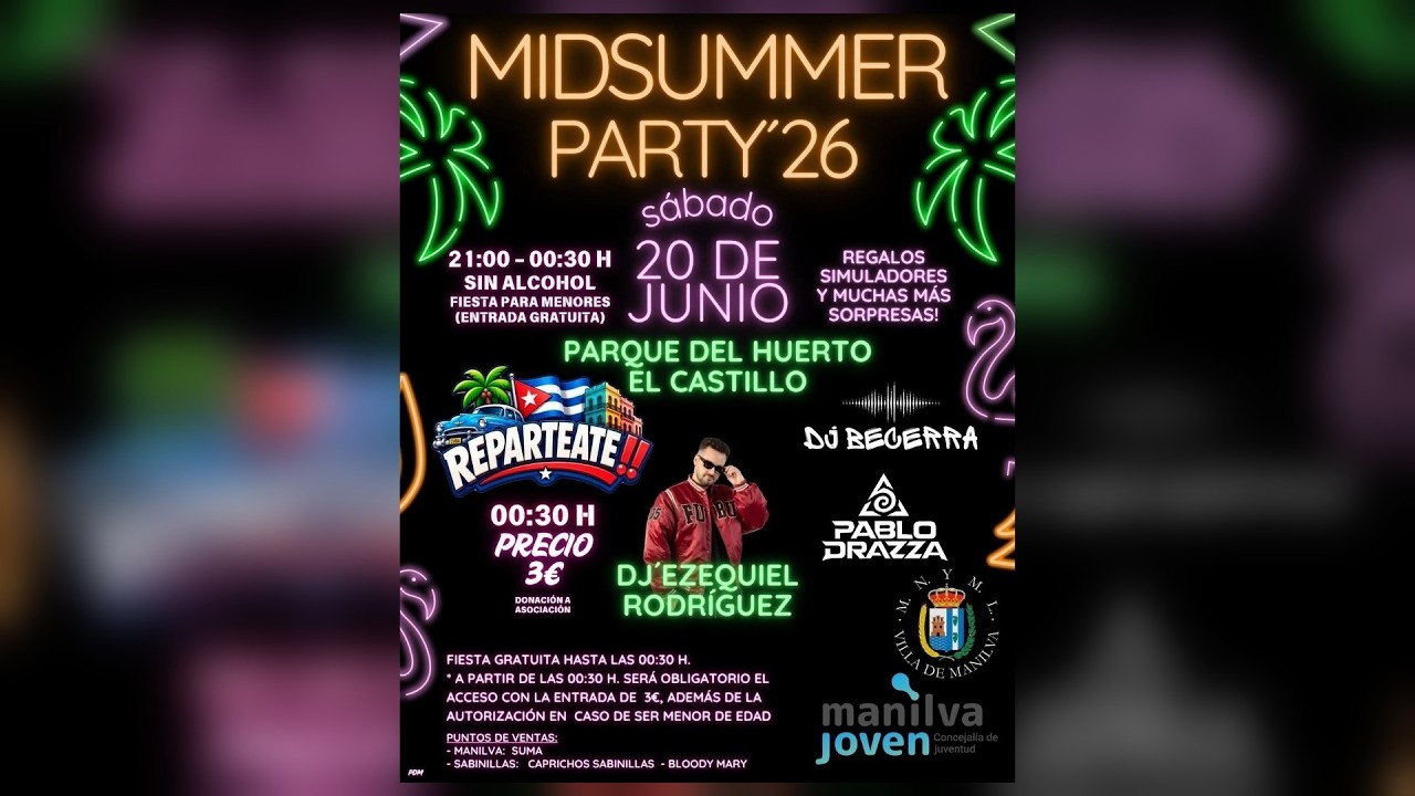 Juventud anima a la población a disfrutar de la Midsummer Party 2026