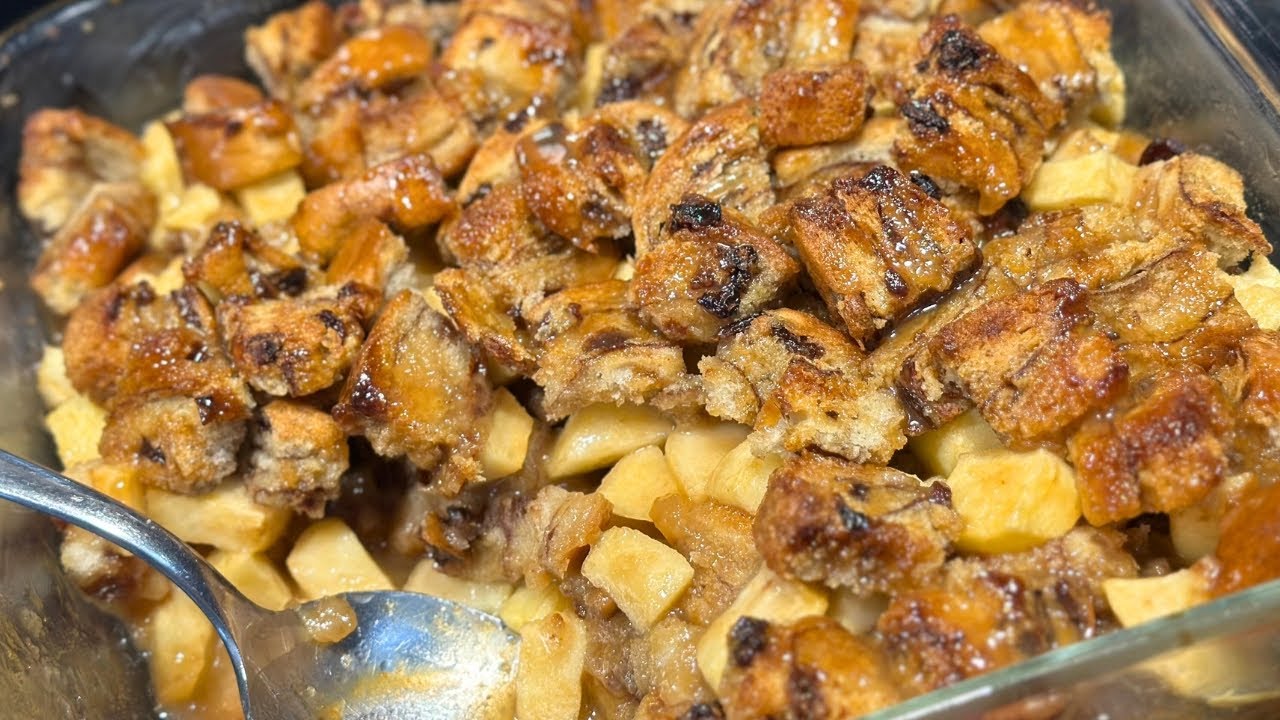 Irresistible Caramel Apple Bread Pudding Recipe 🍎