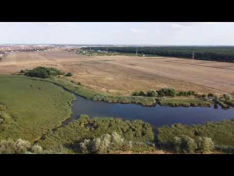 Dumbrăvița lake, aerial view