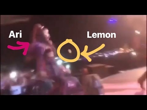 Ariana Grande hit by a lemon @ Coachella - Up close footage