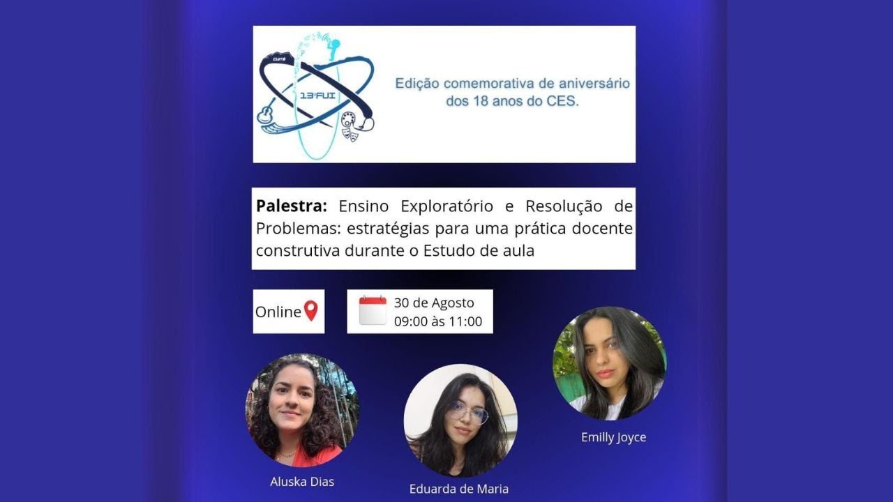 PALESTRA-ENSINO EXPLÓRATORIO E RESOLUÇÃO DE PROBLEMAS:ESTRATEGIAS PARA UMA PRATICA DOCENTE CONSTRUTI