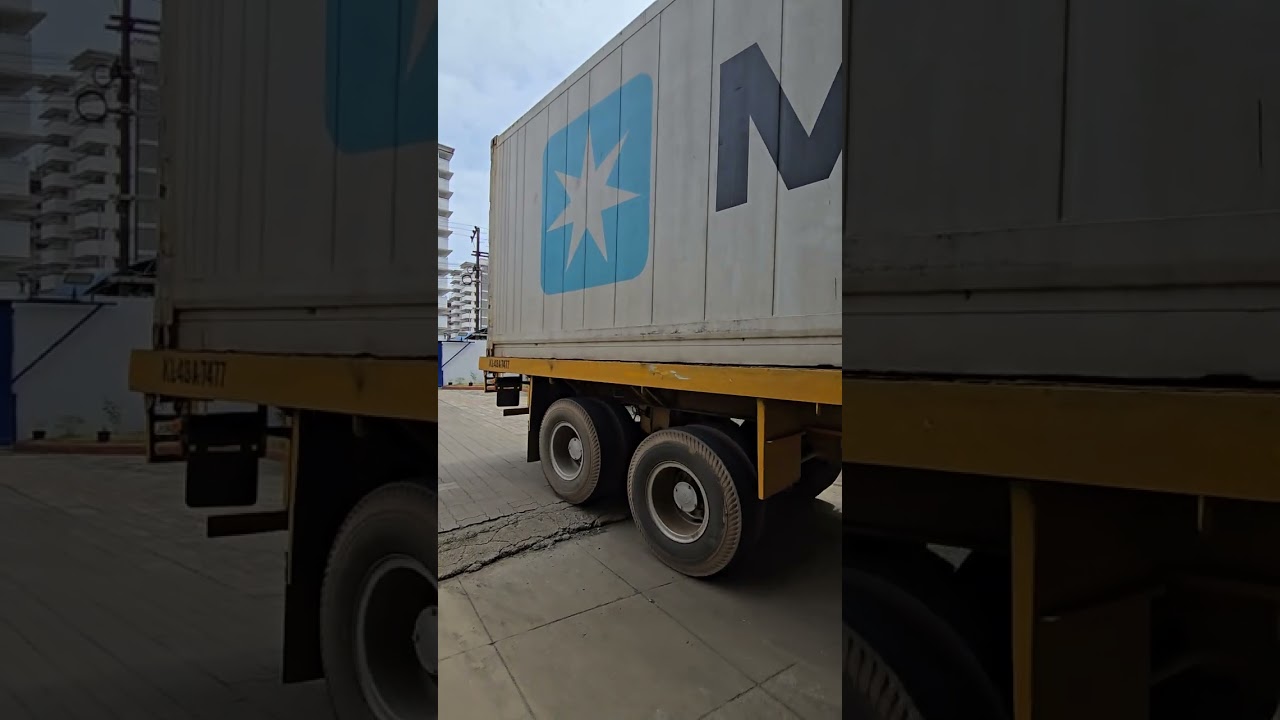 Maersk on container trailer 🚢🚛 #Shipping #Containers