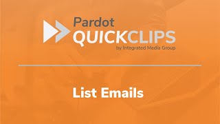Create and send a list email in Account Engagement (Pardot)