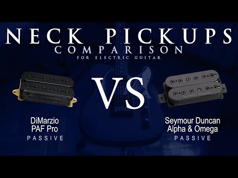 DiMarzio PAF PRO vs Seymour Duncan ALPHA & OMEGA - Passive Neck Guitar Pickup Comparison Tone Demo