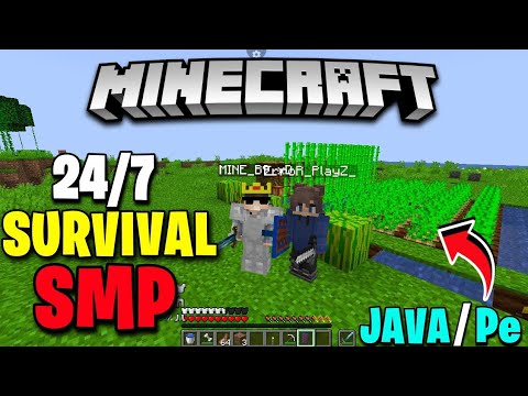 EPIC 24/7 SURVIVAL SMP MINECRAFT FOR JAVA/PE 😱🔥